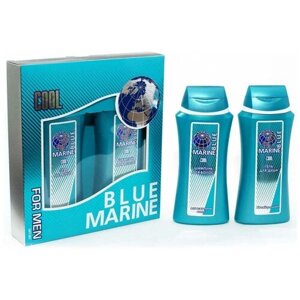 Festiva подарочный косметический для мужчин Blue Marine Cool (шампунь 250 мл + гель для душа 250 мл)