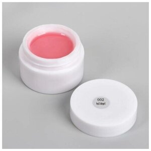 Fiber Gel для наращивания ногтей, со стекловолокном, камуфлирующий, 15 гр, цвет нежно-розовый