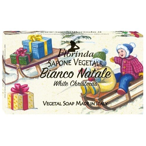 Florinda Мыло кусковое Счастливого Рождества Bianco natale, 100 г