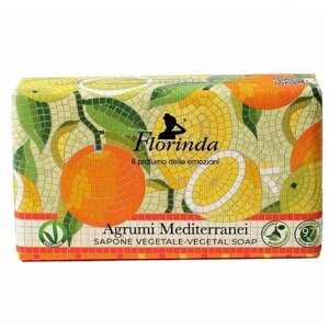 Florinda Vegetal Soap Mediterranean Citrus Мыло натуральное на основе растительных масел Средиземноморские цитрусы, 200 гр