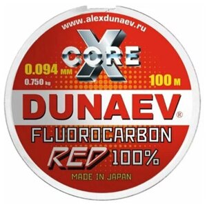 Флюорокарбон Dunaev FLUOROCARBON Red 100 м, 0.330 мм, 8.5 кг