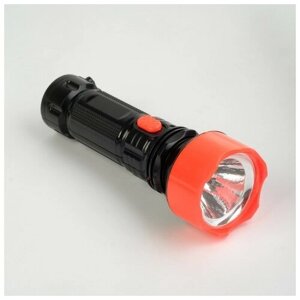 Фонарь ручной аккумуляторный, 1 LED, 16.5 х 5.7 х 5.7, от сети, красно-черный. В упаковке шт: 1