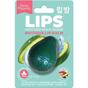 Funny Organix Бальзам для губ Lips Avocado Multi Shake, Шоколадный
