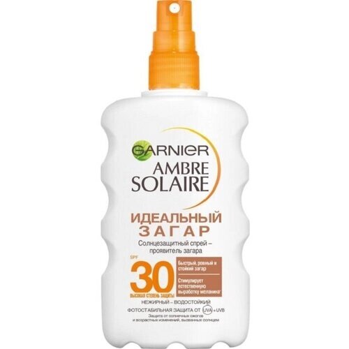 Garnier Солнцезащитный спрей-проявитель загара Ambre Solaire "Идеальный загар", нежирный, водостойкий, SPF 30