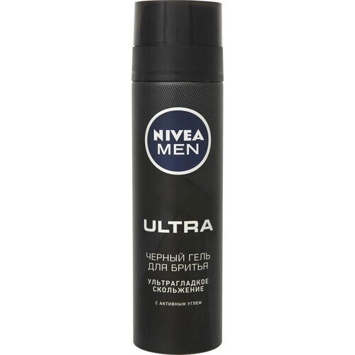 Гель для бритья NIVEA Черный Ultra, 200 мл - 2 шт.