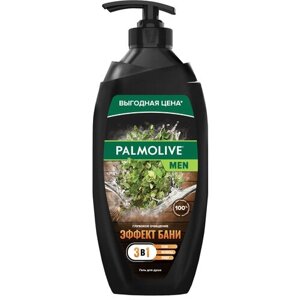 Гель для душа мужской Palmolive MEN Эффект Бани Глубокое Очищение 3 в 1 для тела, волос и лица, 750 мл