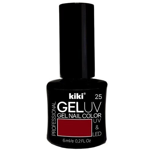 Гель-лак для ногтей KIKI оттенок 25 GEL UV&LED, бордовый, 6 мл