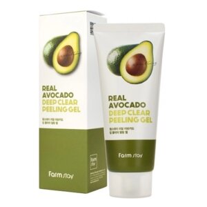 Гель отшелушивающий с экстрактом авокадо Real avocado deep clear peeling gel FarmStay 100 мл.