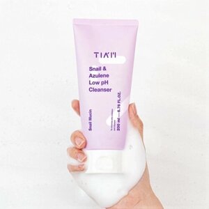 Гель-пенка для умывания TIAM Snail Azulene Low pH Cleanser, 200 мл