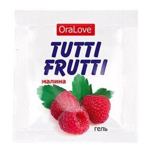 Гель-смазка Биоритм Tutti-Frutti Малина, 10 г, 4 мл, малина
