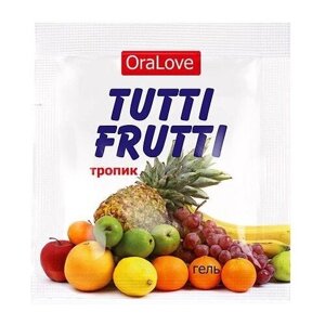 Гель-смазка Биоритм Tutti-Frutti Тропик, 10 г, 4 мл, тропические фрукты