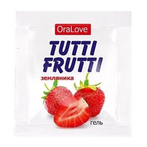 Гель-смазка Биоритм Tutti-Frutti Земляника, 4 мл, земляника, 1 шт.