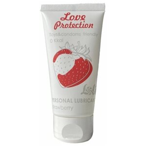 Гель-смазка Lola games Love Protection Strawberry, 50 мл, клубника