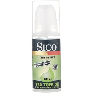 Гель-смазка Sico Tea tree oil, 100 мл, алоэ вера