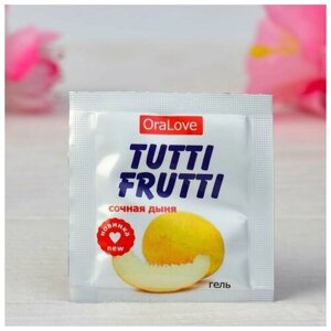 Гель-смазка TUTTI-FRUTTI OraLove Сочная Дыня, на водной основе, съедобная, 4 мл