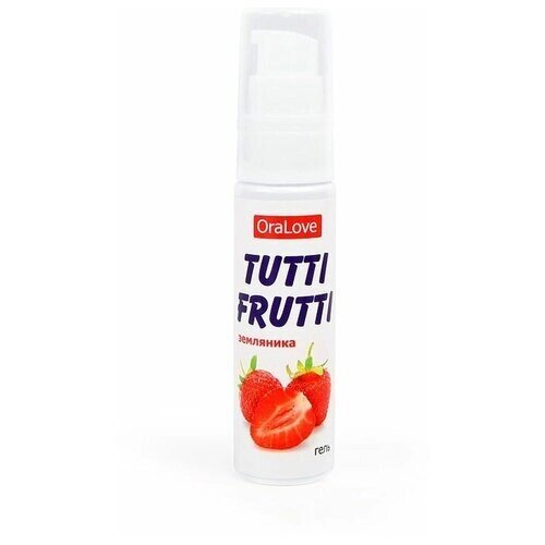 Гель-смазка Tutti-frutti с земляничным вкусом - 30 гр. (цвет не указан)