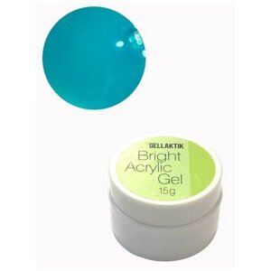 Gellaktik Акригель BRIGHT ACRYLIC GEL №03 Полигель кристально-бирюзовый 15 гр