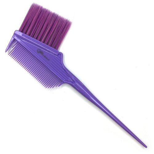 Gera Professional, Кисть-гребень, длинная фиолетовая щетина, цвет фиолетовый