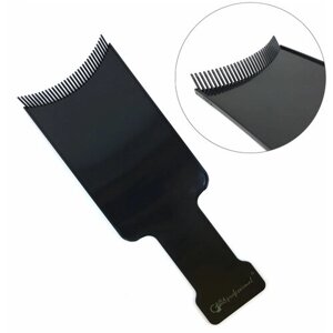 Gera Professional, Планшет для окрашивания с гребнем, 24.5х9 см, цвет черный