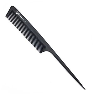 Gera Professional, Расческа карбоновая для стрижки волос GPR00310, с хвостиком, цвет черный