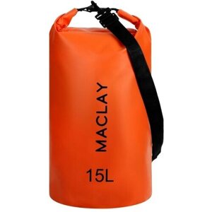 Гермомешок туристический Maclay 15L, 500D, цвет оранжевый