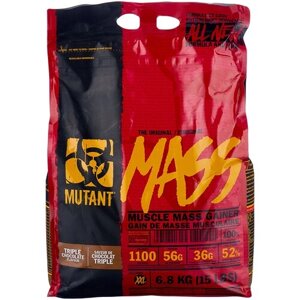 Гейнер Mutant Mass, 6800 г, тройной шоколад