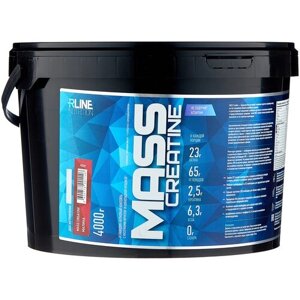 Гейнер RLINESportNutrition Mass Creatine, 4000 г, малина