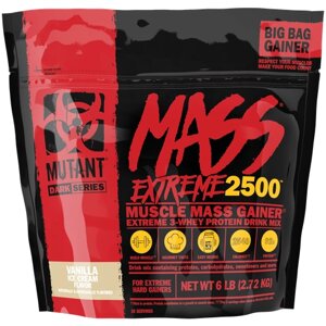 Гейнеры для спортсменов Mutant Mass XXXTREME 2500 Vanilla Ice Cream 6 lbs