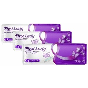Гигиенические прокладки First Lady Long Classic (Набор/3 пачки/24 штук)