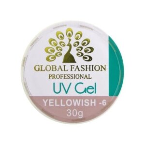 Global Fashion гель Yellowish однофазный камуфлирующий для наращивания, Yellowish-6