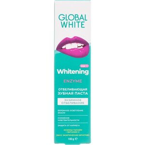 Global White Зубная паста отбеливающая Enzyme, 100 г 1 шт