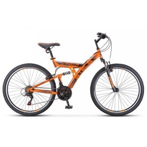 Горный (MTB) велосипед STELS Focus V 26 18-sp V030 (2021) черный/оранжевый 18"требует финальной сборки)