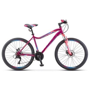 Горный (MTB) велосипед STELS Miss 5000 D 26 V020 (2021) фиолетовый/розовый 18"требует финальной сборки)