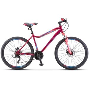 Горный (MTB) велосипед STELS Miss 5000 MD 26 V020 (2022) вишневый/розовый 18"требует финальной сборки)