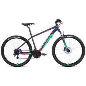 Горный велосипед Forward Apache 27,5 3.2 HD (2022) 17" Фиолетово-зеленый (161-178 см)