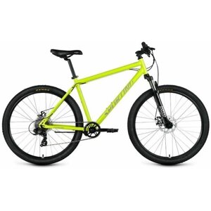 Горный велосипед SPORTING 27.5 2.0 D, рост 19", 27.5", 8 скоростей, ярко-зеленый/серебристый