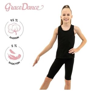 Grace Dance Майка-борцовка Grace Dance, р. 32, цвет чёрный
