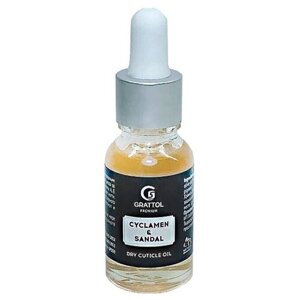 Grattol Premium, Dry cuticle oil - сухое масло для кутикулы "Цикламен и сандал", 15 мл