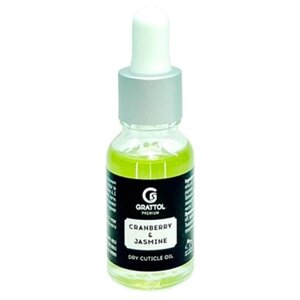 Grattol Premium, Dry cuticle oil - сухое масло для кутикулы "Клюква и жасмин", 15 мл