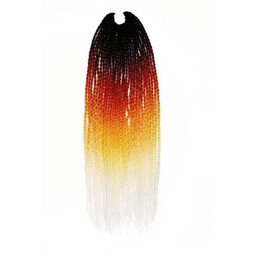 Hairshop Сенегал твист 1B /135 /Ж 17/600 45 см (Черный/Красно-рыжий/Желтый/Белый)