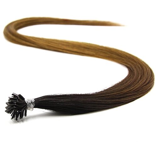 Hairshop Волосы для наращивания 1.2/6.3 50см 5STARS омбре (20 капсул) (Темный брюнет/Шатен золотистый)