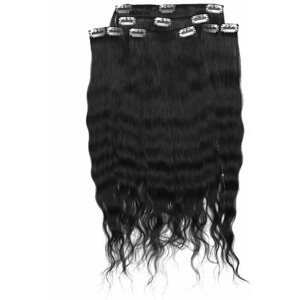 Hairshop Волосы на заколках 1.0 Berkana 50 см (110 гр) (Черный)