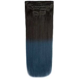 Hairshop Волосы на заколках 1.0/Blue SD 50 см омбре (110 г) (Черный/Синий)