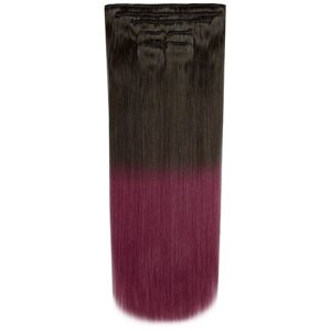 Hairshop Волосы на заколках 2.0/ Burgundy SD 50 см омбре (110 г) (Темно коричневый/Бордовый)