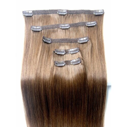 Hairshop Волосы на заколках 6.0 5Stars 50 см (110гр) (Темно-русый)