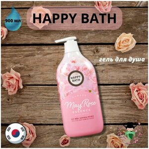 Happy Bath Essence гель для душа с ароматом розы 900 мл