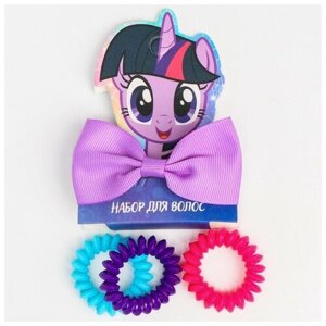 Hasbro Набор для волос заколка+резинки 3 шт "Искорка", My little Pony