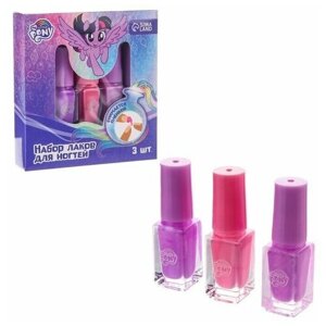 Hasbro Набор лаков для ногтей "Искорка", My Little Pony 3 шт по 6 мл