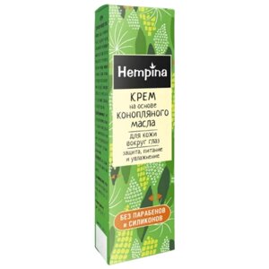 Hempina Крем для кожи вокруг глаз на основе конопляного масла Защита, питание и увлажнение, 15 мл, 15 г
