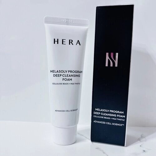 Hera нежная пенка для осветления кожи с расторопшей (50 гр) Melasolv Program Deep Cleansing Foam
